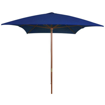 Walplus Garden Parasol With Wooden Pole Blue 200X300 Cm - image 1