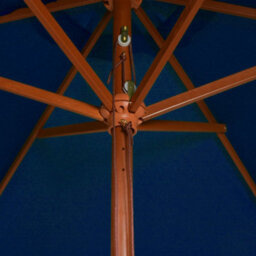 Walplus Garden Parasol With Wooden Pole Blue 200X300 Cm - thumbnail 5