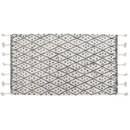 Beliani Rug Agadir Off-White 80 X 150 Cm Cotton