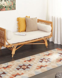 Beliani Rug Dilijan Multicolour 80 X 300 Cm Cotton Kilim - thumbnail 2