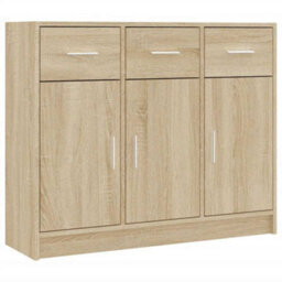 Vidaxl Sideboard Sonoma Oak 91X28X75 Cm Engineered Wood - thumbnail 2