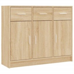 Vidaxl Sideboard Sonoma Oak 91X28X75 Cm Engineered Wood - thumbnail 1