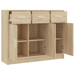 Vidaxl Sideboard Sonoma Oak 91X28X75 Cm Engineered Wood - thumbnail 6