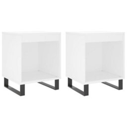 Berkfield Bedside Cabinets 2 Pcs White 40X35X50 Cm Engineered Wood - thumbnail 2
