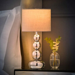 Valuelights Marrissa Chrome Table Lamp - Includes E14 Bulb In Warm White - thumbnail 3