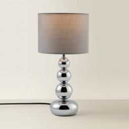 Valuelights Marrissa Chrome Table Lamp - Includes E14 Bulb In Warm White - thumbnail 4