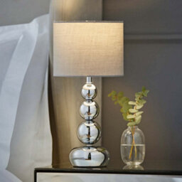 Valuelights Marrissa Chrome Table Lamp - Includes E14 Bulb In Warm White - thumbnail 2