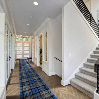 Tartan Hallway Runner Rug - Soft, Comfortable & Durable Carpet For Hall, Kitchen & Corridor - image 1