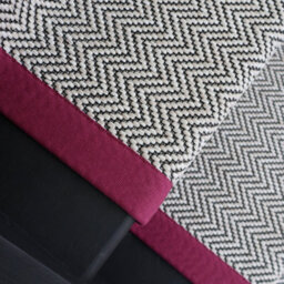 RainbowHome Herringbone Java Stair Runner With 100% Cotton Wine Border 55Cm X 600Cm - thumbnail 2
