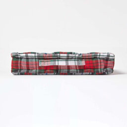 Homescapes Cotton Macduff Tartan Floor Cushion, 50 X 50 Cm - thumbnail 5