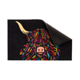 Artsy Doormats Highland Cow Indoor Washable Doormat 80X50Cm - thumbnail 4