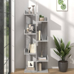 Vidaxl Book Cabinet 48X25.5X140 Cm Grey Sonoma Engineered Wood - thumbnail 1
