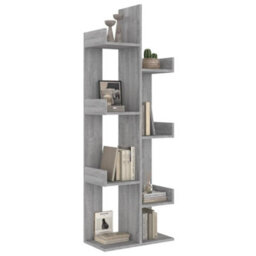 Vidaxl Book Cabinet 48X25.5X140 Cm Grey Sonoma Engineered Wood - thumbnail 5