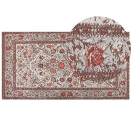 Beliani Rug Binnisz Red 80 X 150 Cm Cotton - thumbnail 1
