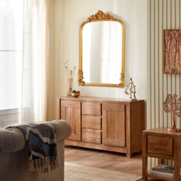 The Online Mirror Shop Chatsworth Gold Rectangular Wall Mirror - Elegant Frame Design- H 112Cm X W 80Cm - thumbnail 4