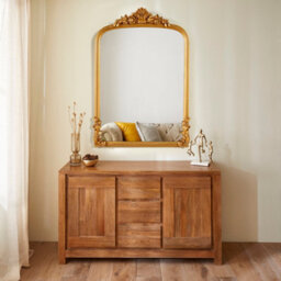 The Online Mirror Shop Chatsworth Gold Rectangular Wall Mirror - Elegant Frame Design- H 112Cm X W 80Cm - thumbnail 1
