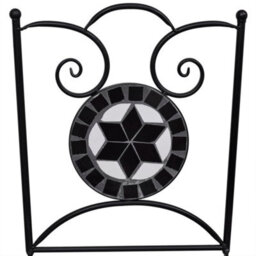 Berkfield Folding Bistro Chairs 2 Pcs Ceramic Black And White - thumbnail 3