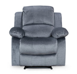 Grey Chenille Fabric 3 + 1 + 1 Seater Manual Recliner Sofa And Armchair Set Valencia - thumbnail 7