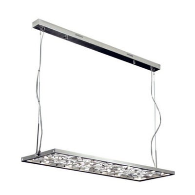 Luminosa Lighting Luminosa Dendrobe Straight Bar Pendant Ceiling Light Satin Nickel