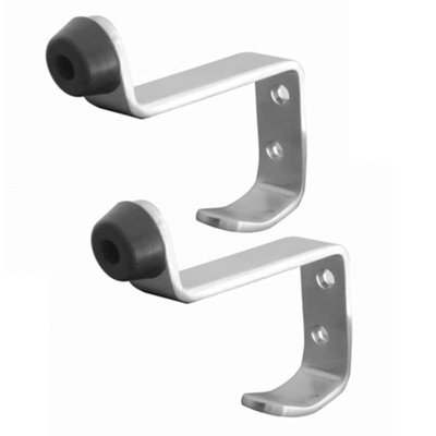 Afit Stainless Buffered Hat And Coat Hook - 82mm - Pack Of 2 - Satin Stainless