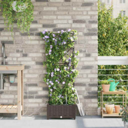 Berkfield Garden Planters Brown 40 X 40 X 126 Cm Steel - thumbnail 3