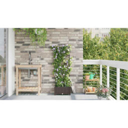 Berkfield Garden Planters Brown 40 X 40 X 126 Cm Steel - thumbnail 4