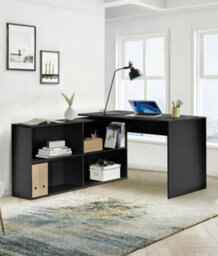 L Shaped Corner Desk, Computer Gaming Desk With Storage, 130X60X75Cm Computer Desk, Home Office Workstation Table, Computer Table