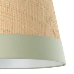 GoodHome Bellbird Green & Natural Round Lamp Shade (D)38Cm - thumbnail 4