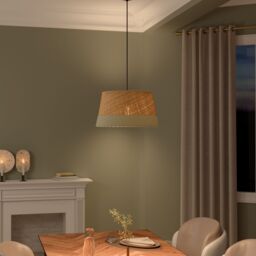 GoodHome Bellbird Green & Natural Round Lamp Shade (D)38Cm - thumbnail 9