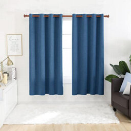 Deconovo 100% Blackout Curtains, Thermal Insulated Curtains For Living Room, 52 X 72 Inch(Width X Length), Dark Blue, 2 Panels - thumbnail 1