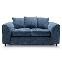 Furnishings For Less UK Monaco Chenille Fabric 2 Seater Sofa Blue Scatter Back - thumbnail 1