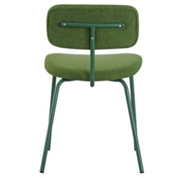 Mof Modern Upholstered Dining Chairs Set Of 6 Fabric Padded Seat With Metal Legs (Green X6) - thumbnail 5