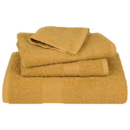Berkfield Sauna Towels 4 Pcs Gold 80X200 Cm 360 Gsm 100% Cotton - thumbnail 4