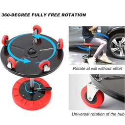 Creeper Stool Seat Pneumatic Mechanic Round Car Bike Chair Workshop Garage Red - thumbnail 8
