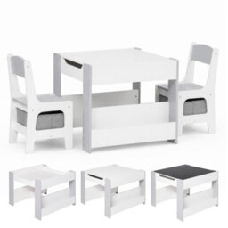 Dekko Kids Table And Chairs Set 2-In-1 Flip Top Storage Activity Study - thumbnail 2