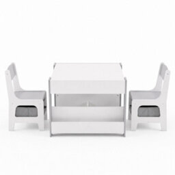 Dekko Kids Table And Chairs Set 2-In-1 Flip Top Storage Activity Study - thumbnail 3