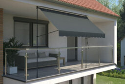 Evre Grey Adjustable Clamp Awning  Sun Shade Shelter Anti-Uv, Waterproof - 3 X 1.2M. - thumbnail 3