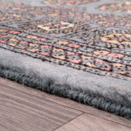 Blue Luxurious Traditional Bordered Floral Geometric Wool Handmade Rug For Living Room Bedroom & Dining Room-200Cm X 300Cm - thumbnail 3