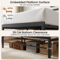 Size Bed Frame With Led Lights & Charging Station Double - thumbnail 5