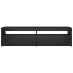 Berkfield Tv Cabinets 2 Pcs With Led Lights Black 75X35X40 Cm - thumbnail 8