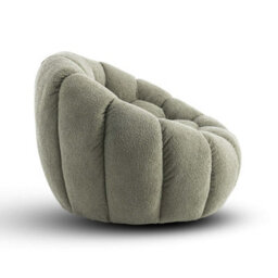 Teddy Boucle Fabric Sage Green Atrani Swivel Accent Chair - thumbnail 4