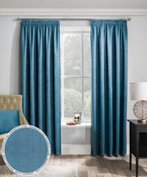 Enhanced Living Matrix Teal 66 X 90 Inch (168X229Cm) Tape Top Thermal Noise Reducing Dim Out Curtains (Pair)