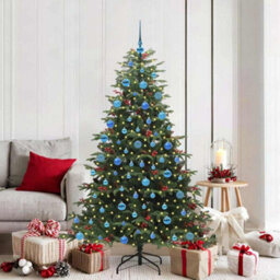 Vidaxl Artificial Christmas Tree With Led Strip Lights Green 180 Cm