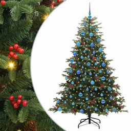 Vidaxl Artificial Christmas Tree With Led Strip Lights Green 180 Cm - thumbnail 2