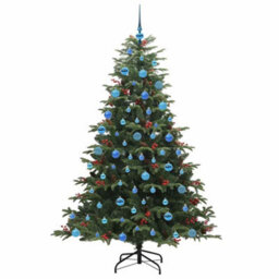 Vidaxl Artificial Christmas Tree With Led Strip Lights Green 180 Cm - thumbnail 4