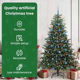 Vidaxl Artificial Christmas Tree With Led Strip Lights Green 180 Cm - thumbnail 7
