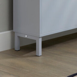Sobuy Fsr151-Hg,shoe Cabinet Organizer 2 Flip Drawers Storage Cupboard Unit Grey,w50.3Xd17Xh90.5 - thumbnail 4