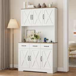 Fusou 180Cm Tall Kitchen Pantry Cupboard With Charging Station, White - thumbnail 4