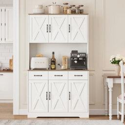 Fusou 180Cm Tall Kitchen Pantry Cupboard With Charging Station, White - thumbnail 2