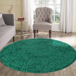 Desire Rugs Plain Living Room Shaggy Area Rugs Emerald 60X110 Cm - thumbnail 6